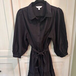 Lauren Conrad Black Button-Down Mini shirt Dress